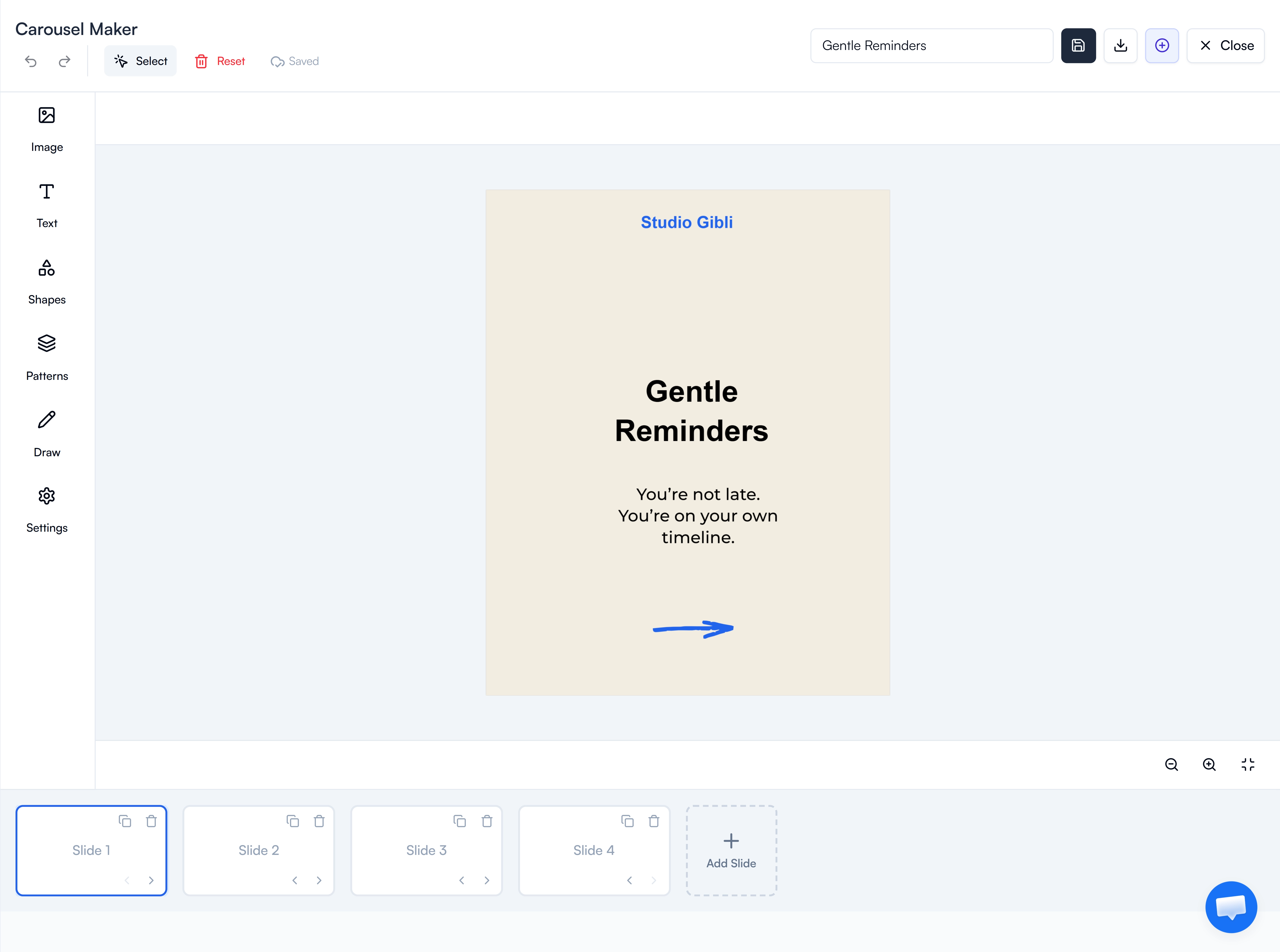 FeedBoss carousel maker with AI-generated slides and canvas editor