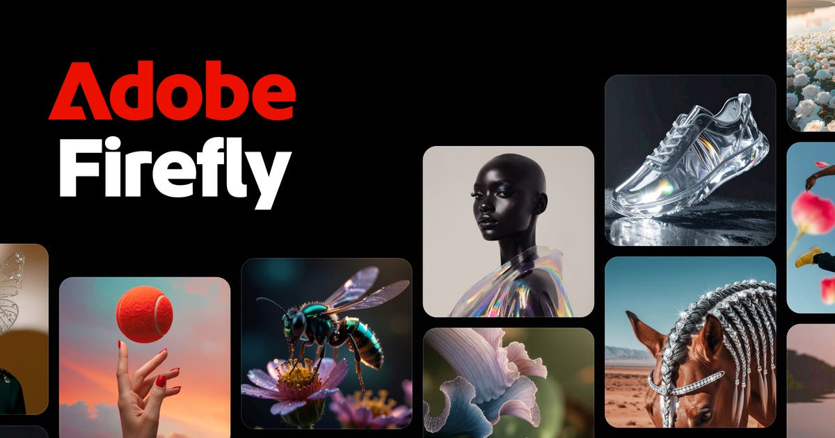 Adobe Firefly generative AI image generator for commercially safe brand content