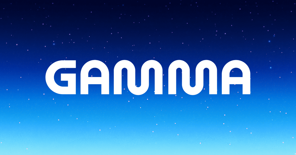 Gamma AI presentation maker building a web-style deck