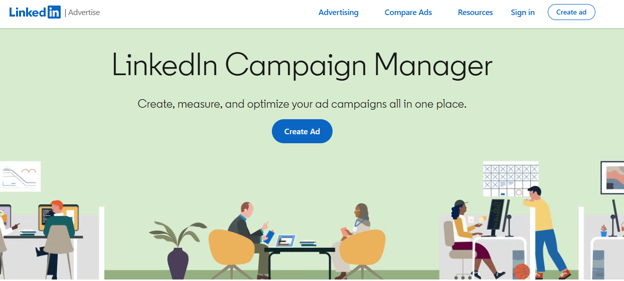 LinkedIn Campaign Manager ads platform
