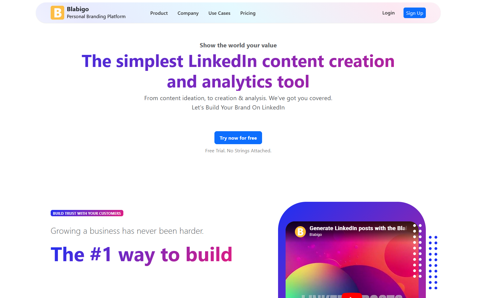 Blabigo content planning tool