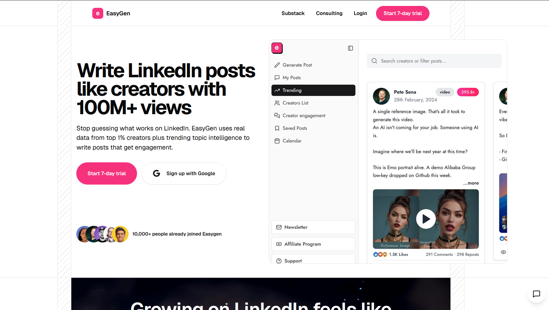 EasyGen LinkedIn AI writer